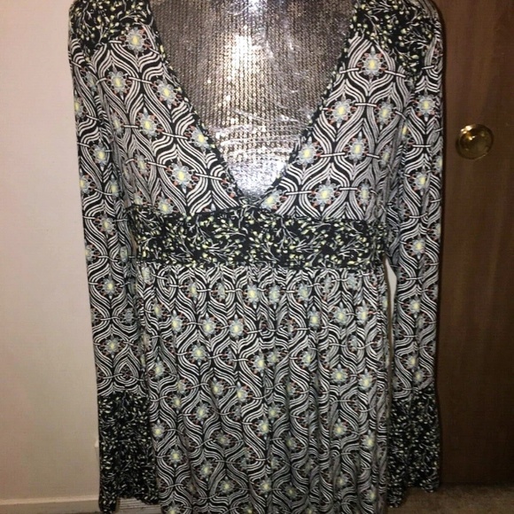 Free People XS Multi-colored Long Sleeve Blouse - Picture 3 of 7